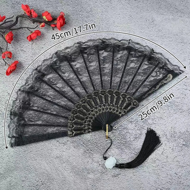 Vintage Wooden Folding Hand Fan
