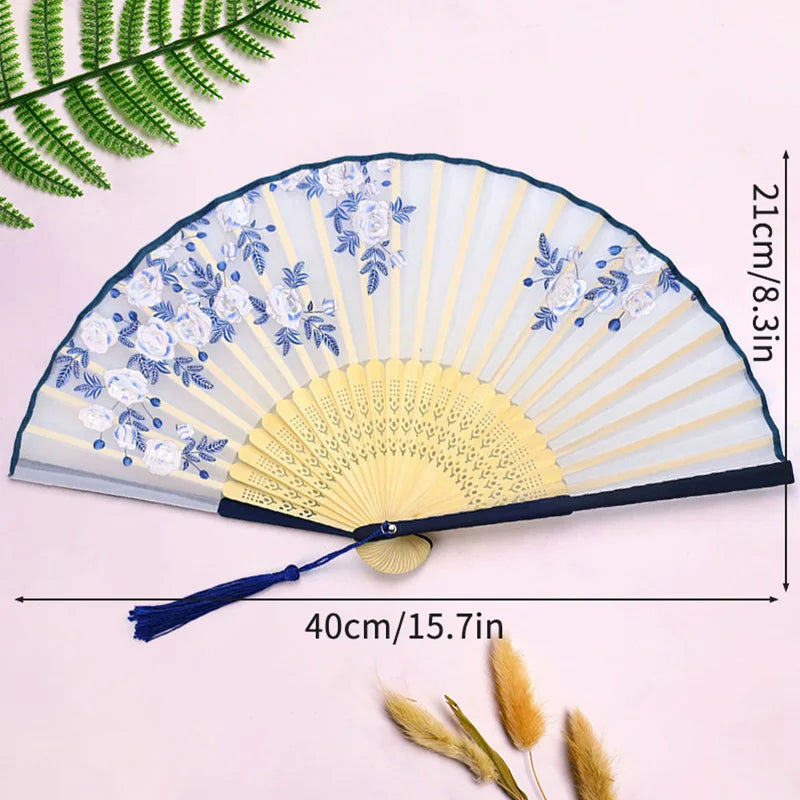 Vintage Wooden Folding Hand Fan