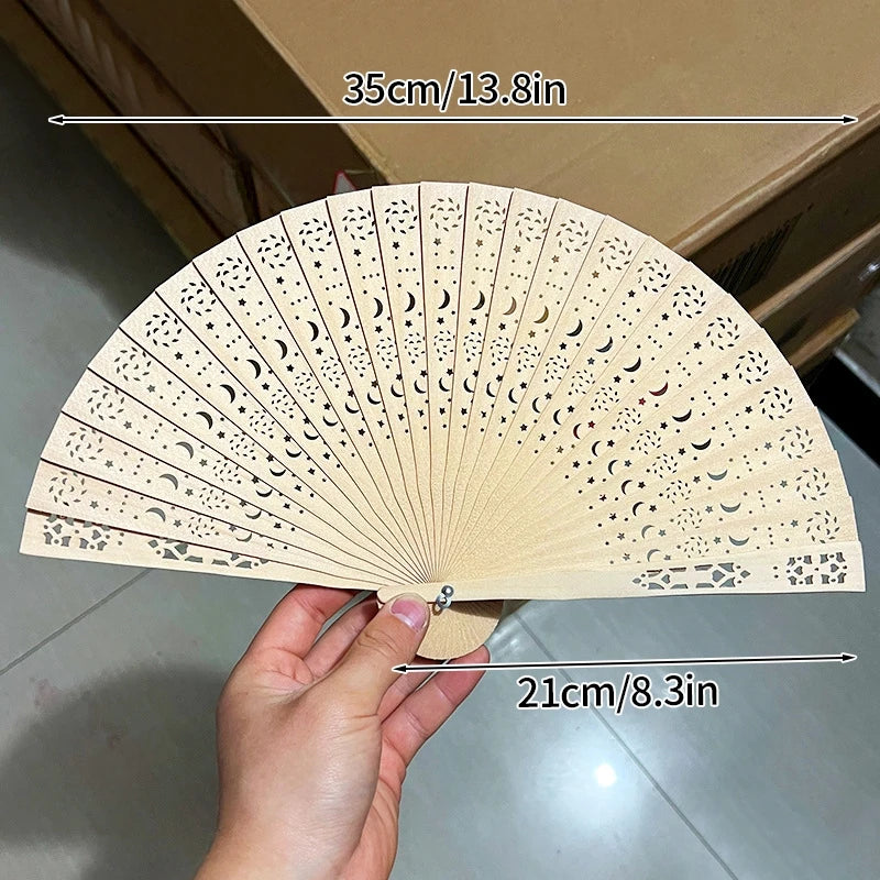 Vintage Wooden Folding Hand Fan