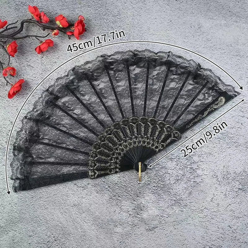 Vintage Wooden Folding Hand Fan