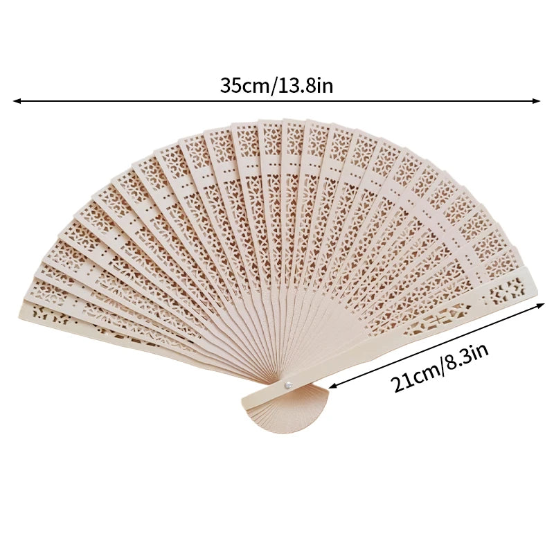 Vintage Wooden Folding Hand Fan