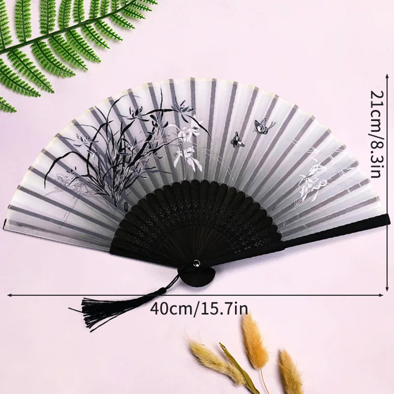 Vintage Wooden Folding Hand Fan