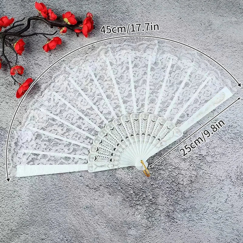 Vintage Wooden Folding Hand Fan