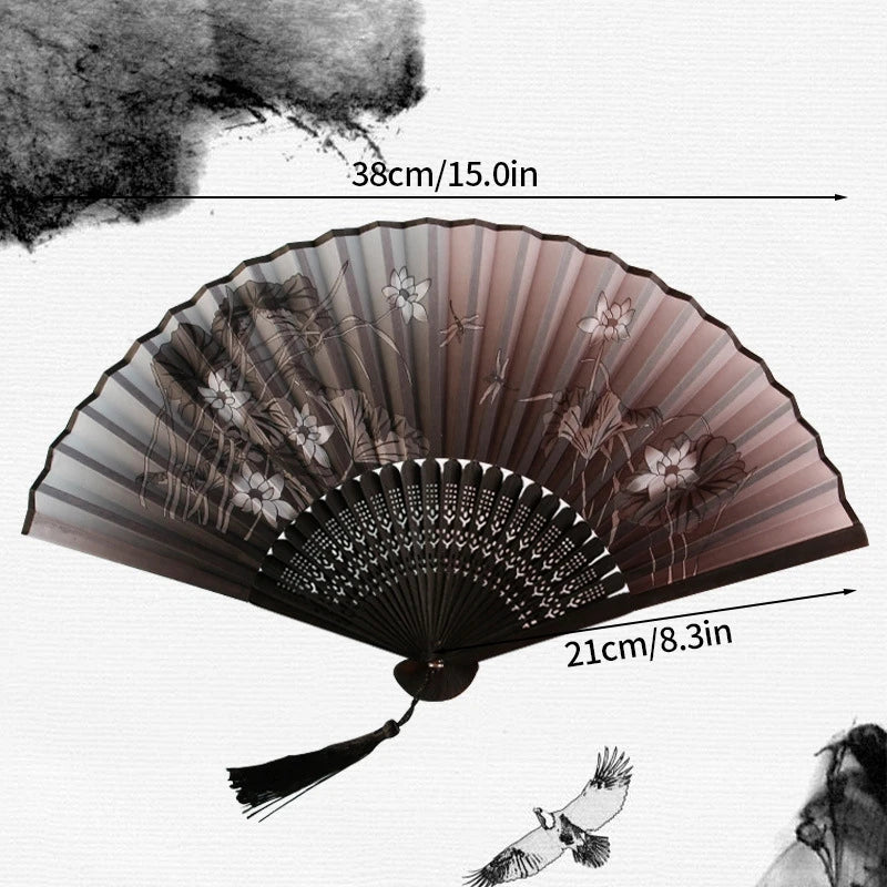 Vintage Wooden Folding Hand Fan