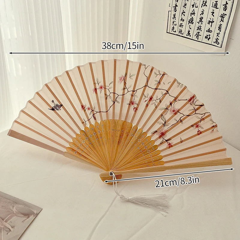 Vintage Wooden Folding Hand Fan