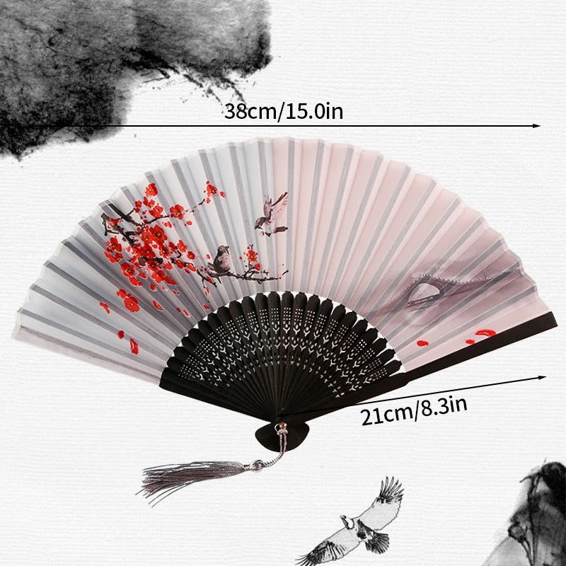 Vintage Wooden Folding Hand Fan