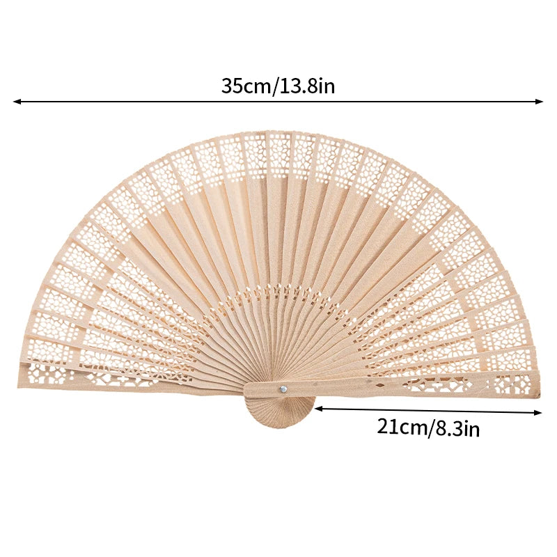 Vintage Wooden Folding Hand Fan