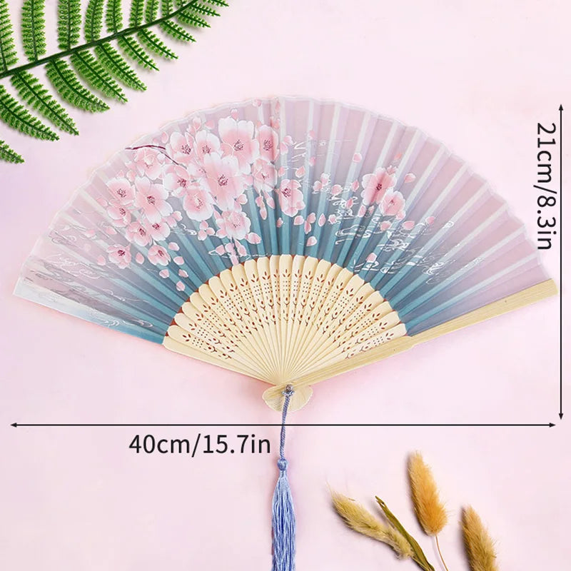 Vintage Wooden Folding Hand Fan