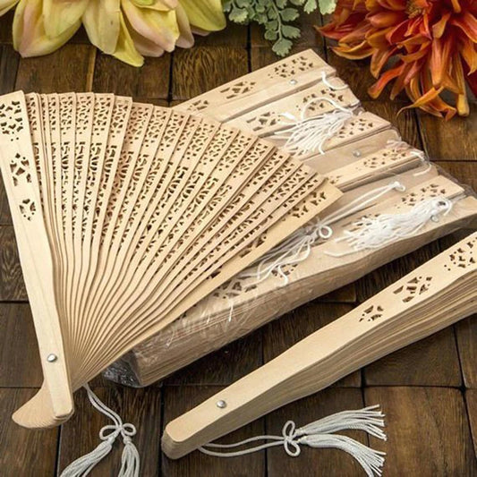 Vintage Wooden Folding Hand Fan