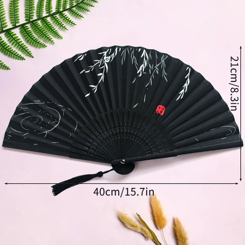 Vintage Wooden Folding Hand Fan