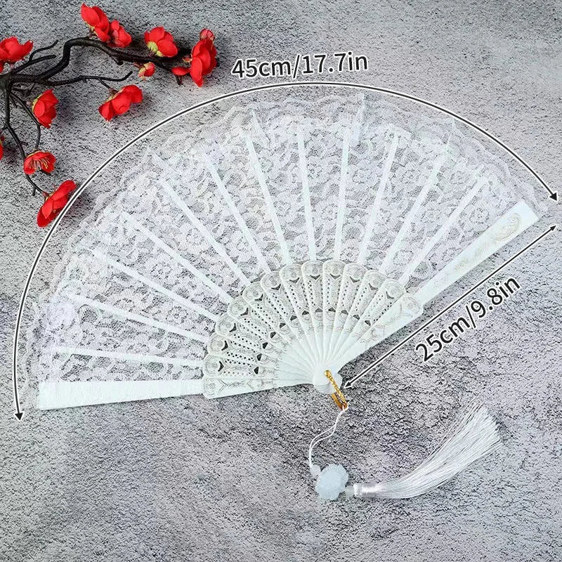 Vintage Wooden Folding Hand Fan